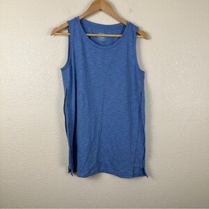 Chico’s Women’s The Ultimate Sleeveless Round Neck Tee Top Blue Size Small
